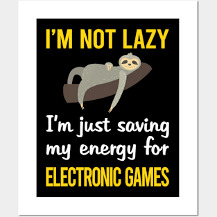 Funny Lazy Electronic Games Posters and Art